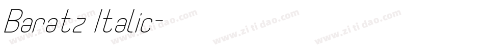 Baratz Italic字体转换